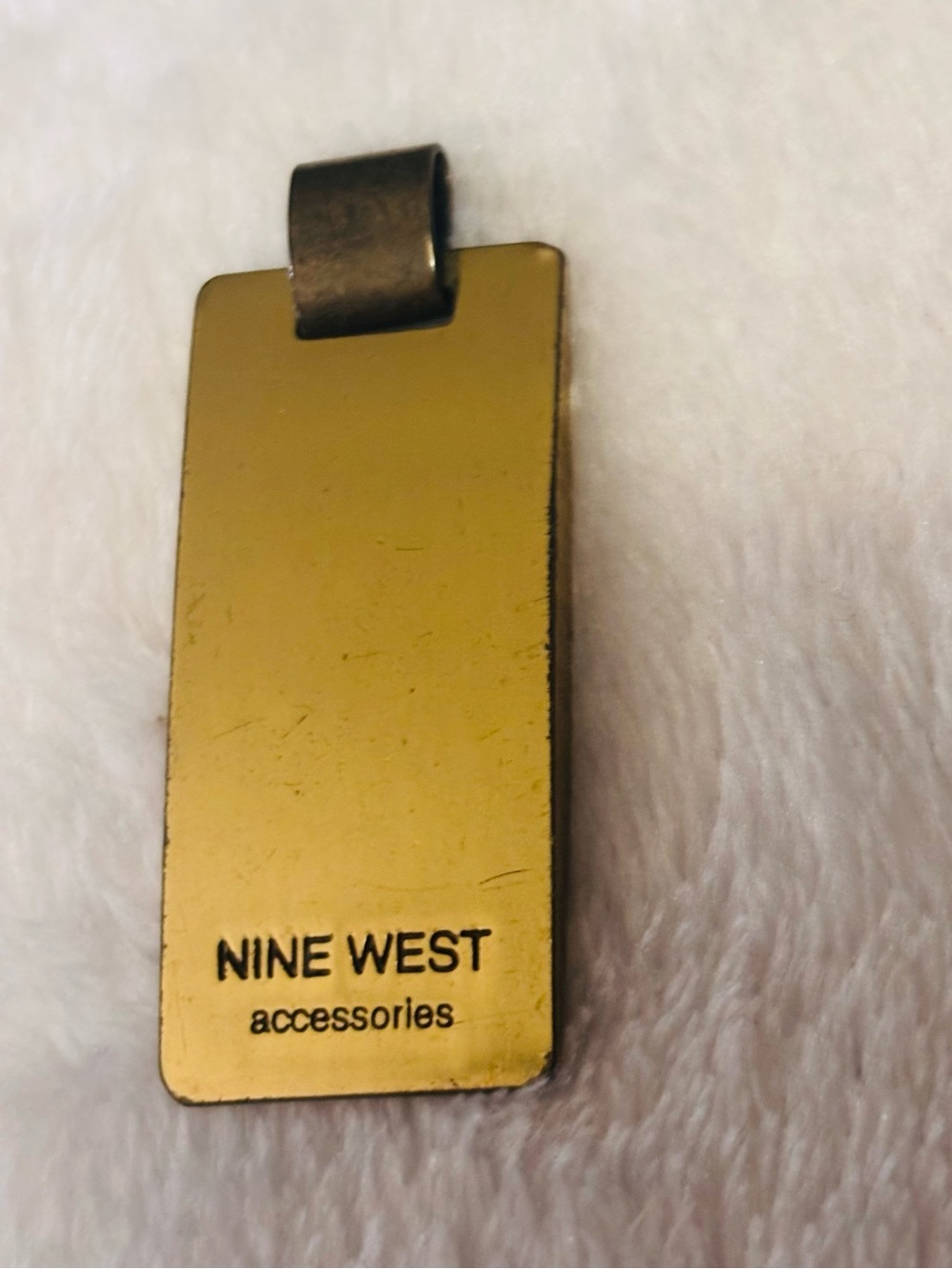 Nine West Gold Tag for Purse or Wallet GUC